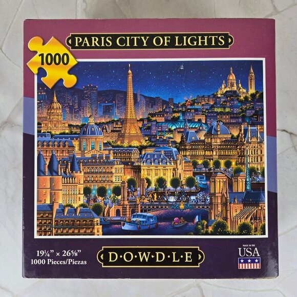 Dowdle Paris City of Lights 1000 Piece Jigsaw Puzzle NWT Activity Hobby Family - Picture 1 of 9